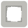 Рамка 1-ая Gira E3 Soft-Touch Серый с белой глянцевой несущей рамкой