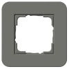 Рамка 1-ая Gira E3 Soft-Touch Темно-серый с белой глянцевой несущей рамкой
