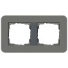 Рамка 2-ая Gira E3 Soft-Touch Темно-серый с антрацитовой несущей рамкой