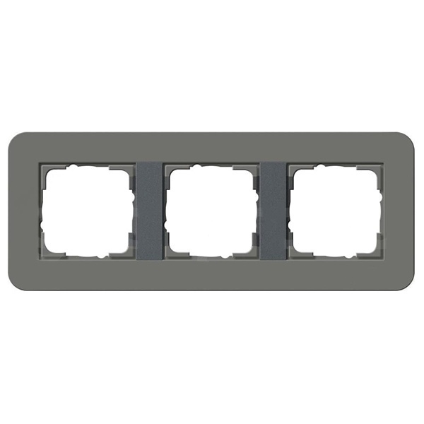 Рамка 3-ая Gira E3 Soft-Touch Темно-серый с антрацитовой несущей рамкой