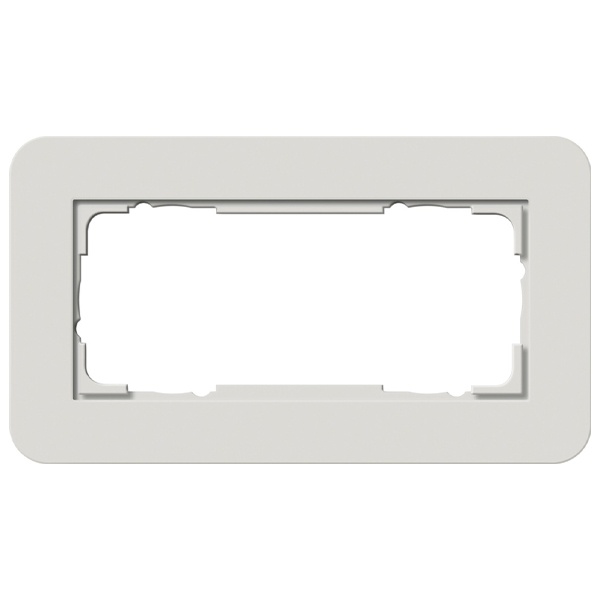 Рамка 2-ая (без перегородки) Gira E3 Soft-Touch Светло-серый с антрацитовой несущей рамкой