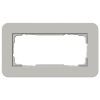 Рамка 2-ая (без перегородки) Gira E3 Soft-Touch Серый с антрацитовой несущей рамкой