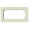 Рамка 2-ая (без перегородки) Gira E3 Soft-Touch Песочный с антрацитовой несущей рамкой