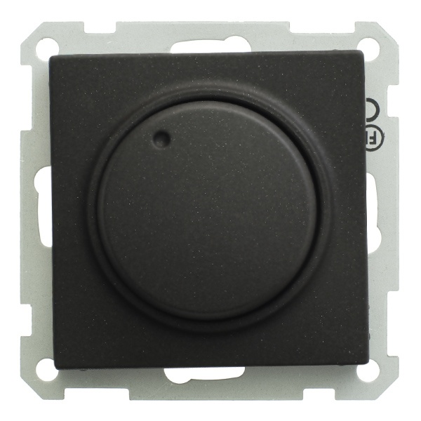 Светорегулятор (диммер) поворотный 300Вт механизм SE W59, черный бархат