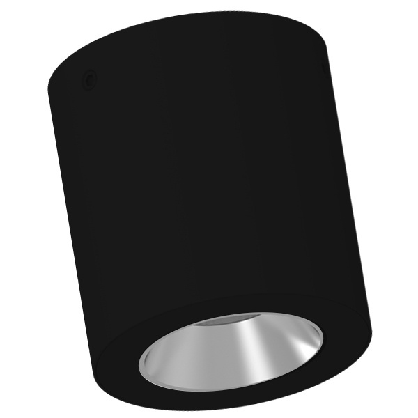 Светильник LED Вартон DL-02 Tube накладной 100х110 12W 4000K 35° RAL9005 черный матовый