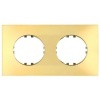Рамка 2-постовая квадрат Экопласт Vintage-Quadro, золото