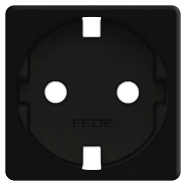 Обрамление розетки 2к+з (механизм FD16823) Fede черный