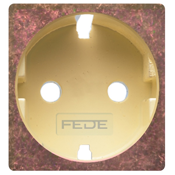 Обрамление розетки 2к+з (механизм FD16823) Fede Rustic cooper бежевый