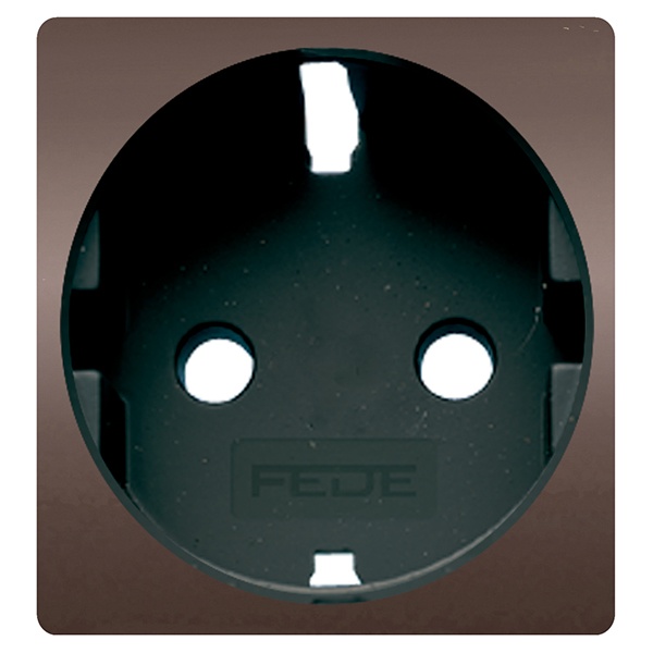 Обрамление розетки 2к+з (механизм FD16823) Fede Graphite черный
