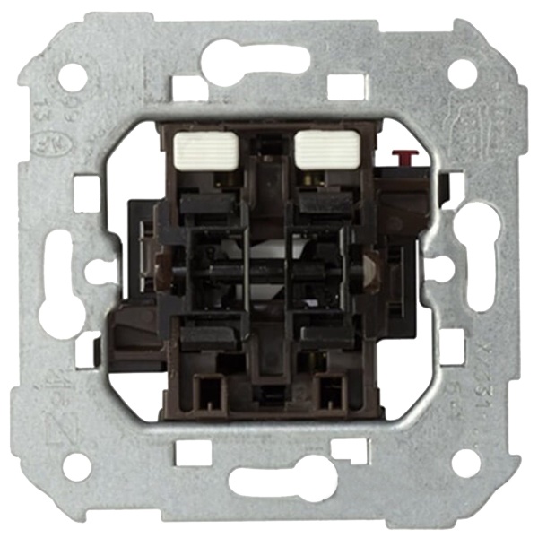 Выключатель кнопочный двухклавишный для жалюзи (механическая блокировка) S27 Simon 82,88 механизм