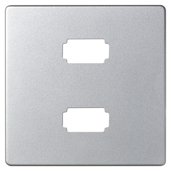 Накладка для коннектора 2*USB 2.0 типа А (мама) Simon 82, алюминий