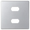 Накладка для коннектора 2*USB 2.0 типа А (мама) Simon 82, алюминий