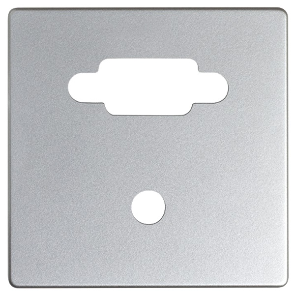 Накладка для коннектора VGA HD15 мама + мини-джек 35 мм Simon 82 Detail, холодный алюминий
