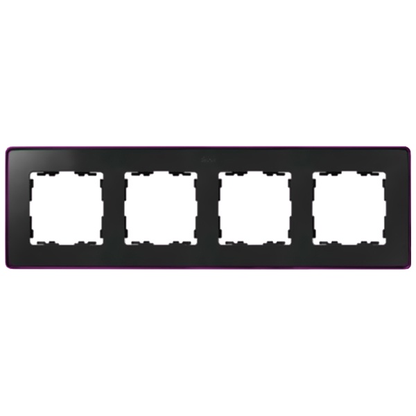 Рамка 4 поста Select Simon 82 Detail, графит-фиолетовый металлик