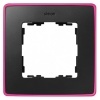 Рамка 1 пост Select Neon Simon 82 Detail, графит-розовый