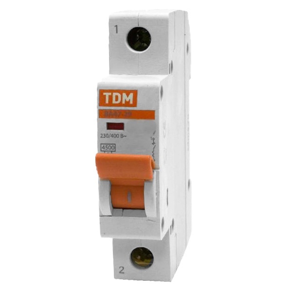 Автоматический выключатель ВА47-29 1Р 3А 4,5кА характеристика D TDM (автомат электрический)