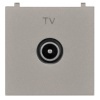 Розетка TV простая 2 модуля ABB Zenit, серебристый (N2250.7 PL)