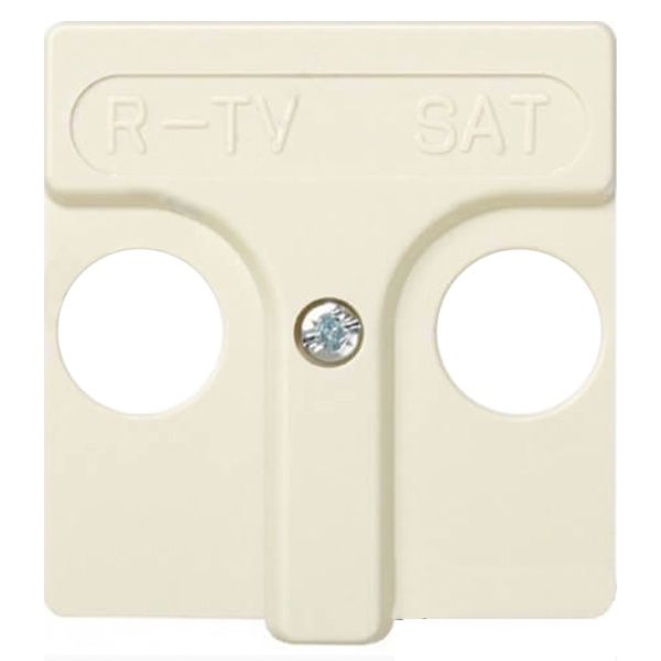 Накладка на розетку телевизионную R-TV+SAT широкий модуль Simon 27, слоновая кость (бежевый)