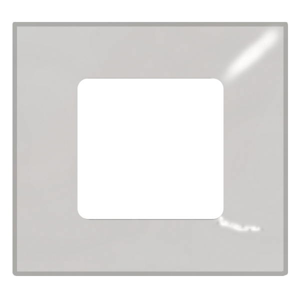 Накладка декоративная на рамку базовую 1 пост Simon 27 Play Color, прозрачный серый