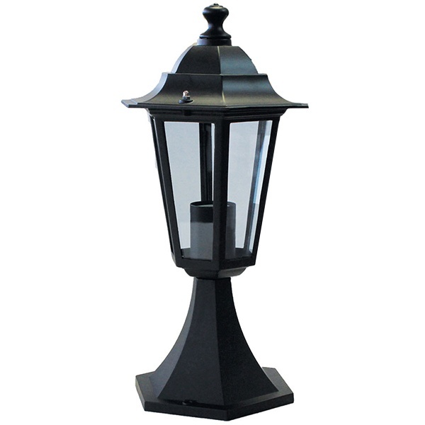 Светильник 6100-04 садово-парковый шестигранник, 100Вт, стойка, черный TDM