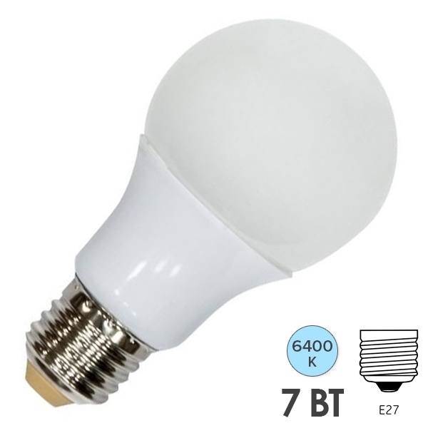 Лампа светодиодная Feron LB-91 A60 7W 6400K 230V E27 холодный свет