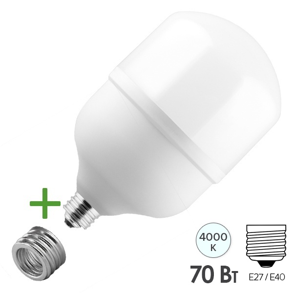 Лампа светодиодная LED LB-65 70W 4000K 175-265V E27-E40 6600Lm белый свет Feron