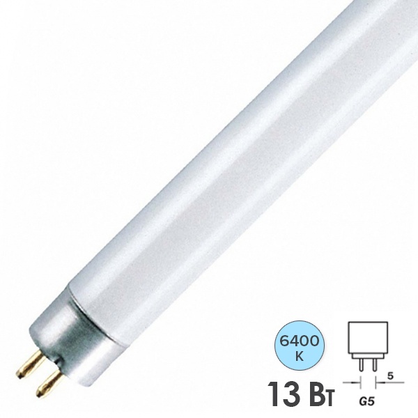 Люминесцентная линейная лампа EST14 T5 G5 13W 6400K 531mm дневного света Feron