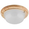 Светильник для бани термостойкий 130° на деревянной основе Клен, IP54 E27 круг НБО 03-60-011