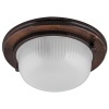 Светильник для бани термостойкий 130° на деревянной основе Орех, IP54 E27 круг НБО 03-60-021