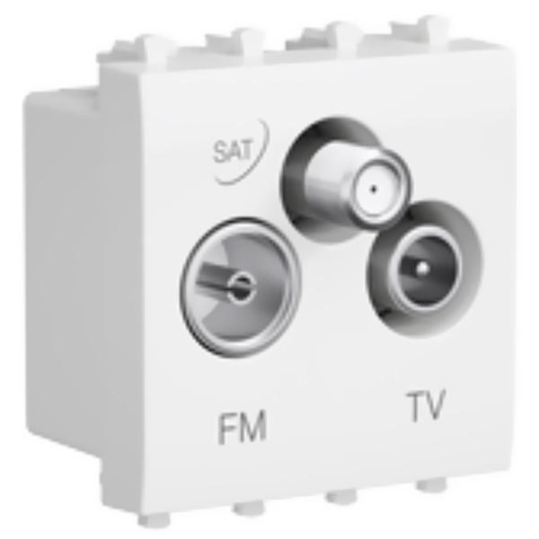Розетка Avanti TV-FM-SAT модульная 2 модуля белое облако DKC