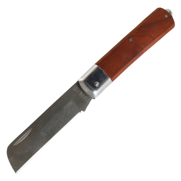 Нож электрика НЭ-01, 205 мм, деревянная рукоятка серия МастерЭлектрик TDM