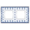 Рамка 2-ная Fede Vintage Tapestry Porcelain, blue lys - bright chrome
