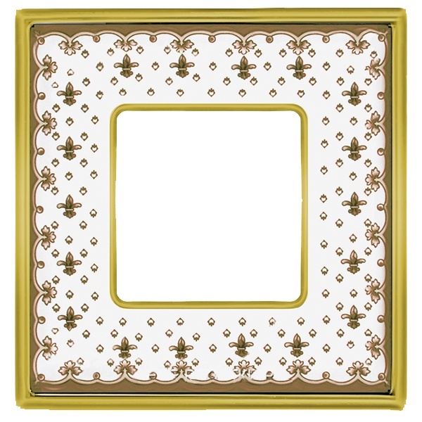 Рамка 1-ная Fede Vintage Tapestry Porcelain, brown lys - bright gold