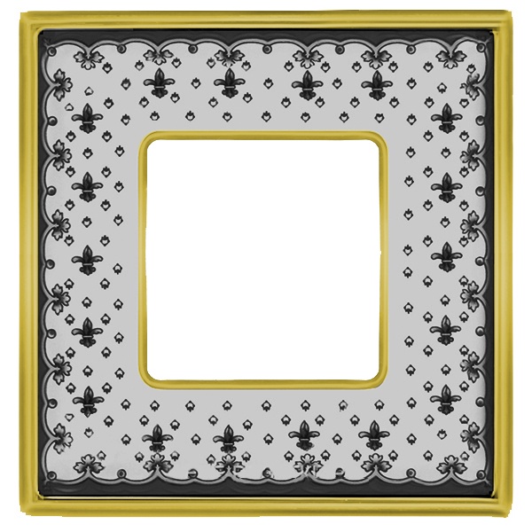 Рамка 1-ная Fede Vintage Tapestry Porcelain, black lys - bright gold