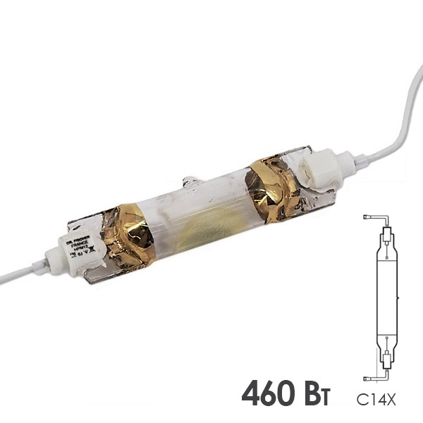 Ультрафиолетовая металлогалогенная лампа HPM 12 460W 120V L98x22mm кабель 315/315mm Dr.Fischer