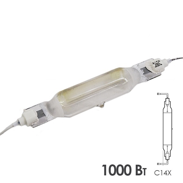 Ультрафиолетовая металлогалогенная лампа HPM 13 1000W 125V L147x30mm кабель 145/145mm Dr.Fischer