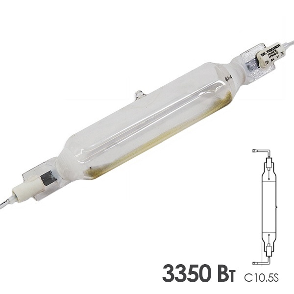 Ультрафиолетовая металлогалогенная лампа HPM 3000 3350W 400V L191x30mm кабель 125/125mm Dr.Fischer
