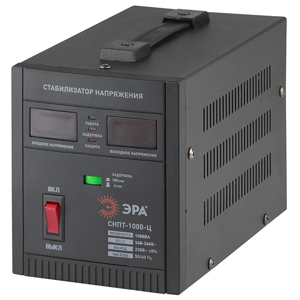 Стабилизатор напряжения СНПТ-1000-Ц 140-260В, 1кВА, цифровой дисплей ЭРА