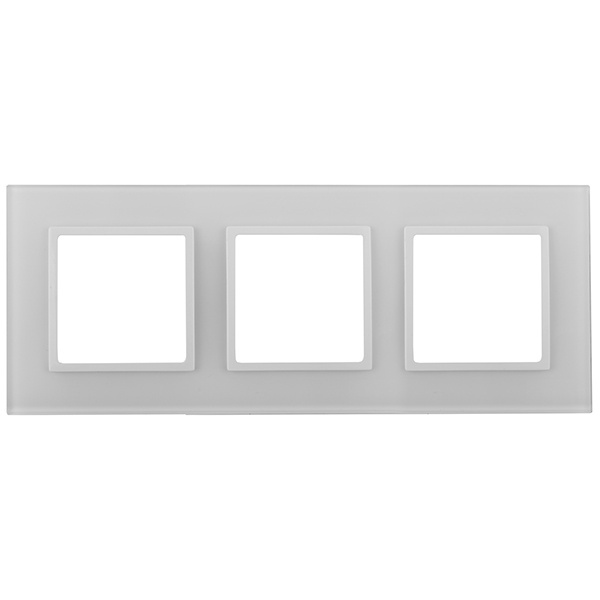 Рамка на 3 поста стекло Эра Elegance белый+белый 14-5103-01