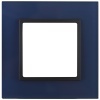 Рамка на 1 пост стекло Эра Elegance синий+антрацит 14-5101-29