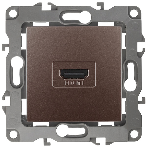 Розетка HDMI IP20 Эра 12, бронза 12-3114-13