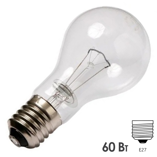 Лампа накаливания 24В 60Вт Е27 прозрачная (МО 24-60) (8106004/353397900)