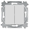 Переключатель двухклавишный ABB Levit серый / белый (3559H-A52445 16W)