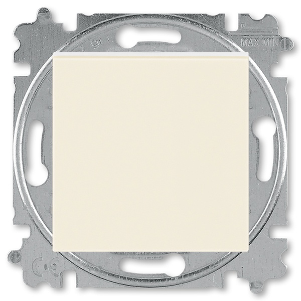 Переключатель кнопочный одноклавишный ABB Levit слоновая кость / белый (3559H-A86445 17W) (бежевый)