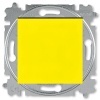 Выключатель одноклавишный ABB Levit жёлтый / дымчатый чёрный (3559H-A01445 64W)