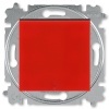 Переключатель одноклавишный с индикацией ABB Levit красный / дымчатый чёрный (3559H-A25445 65W)