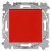 Выключатель одноклавишный ABB Levit двухполюсный красный / дымчатый чёрный (3559H-A02445 65W)