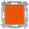 Выключатель кнопочный одноклавишный ABB Levit оранжевый / дымчатый чёрный (3559H-A91445 66W)