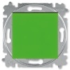 Выключатель одноклавишный ABB Levit зелёный / дымчатый чёрный (3559H-A01445 67W)