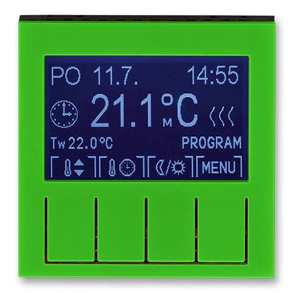 Терморегулятор ABB Levit универсальный программируемый зелёный / дымчатый чёрный (3292H-A10301 67)